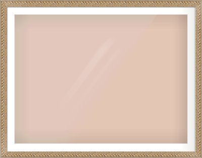Gold Rope Frame for 1200 × 900mm artwork, with Smooth White Single Mount