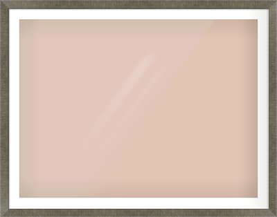Brushed Pewter Flat Frame for 1200 × 900mm artwork, with Smooth White Single Mount