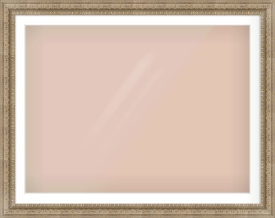 Gold Reverse Frame for 1200 × 900mm artwork, with Smooth White Single Mount