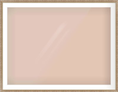 Gold Scoop Frame for 1200 × 900mm artwork, with Smooth White Single Mount