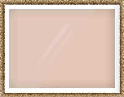Gold Scoop Frame for 1200 × 900mm artwork, with Smooth White Single Mount