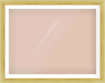 Gold Reverse Frame for 1200 × 900mm artwork, with Smooth White Single Mount