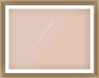 Gold Scoop Frame for 1200 × 900mm artwork, with Smooth White Single Mount