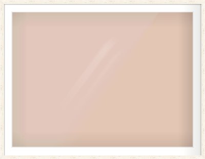 White Flat Frame for 1200 × 900mm artwork, with Smooth White Single Mount