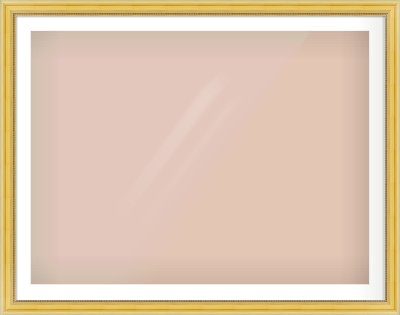 Gold Spoon Frame for 1200 × 900mm artwork, with Smooth White Single Mount