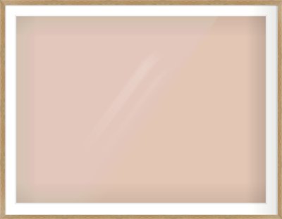 Oak Effect Flat Frame for 1200 × 900mm artwork, with Smooth White Single Mount
