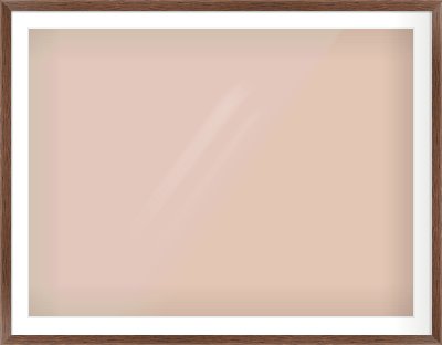 Brown Flat Frame for 1200 × 900mm artwork, with Smooth White Single Mount