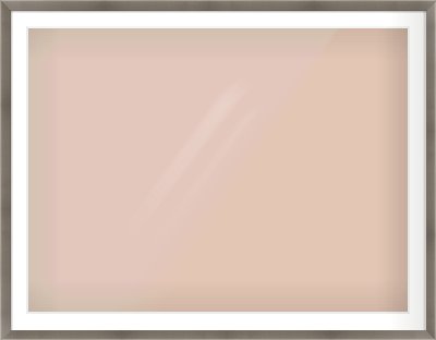 Pewter Flat Frame for 1200 × 900mm artwork, with Smooth White Single Mount
