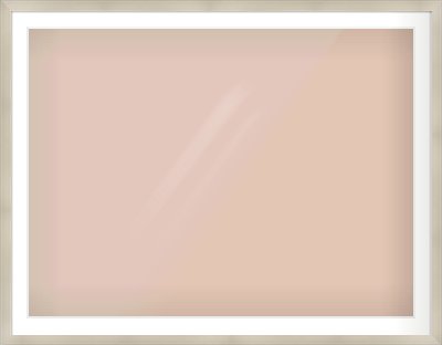 Silver Flat Frame for 1200 × 900mm artwork, with Smooth White Single Mount