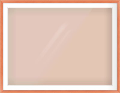Bronze Flat Frame for 120 × 90cm artwork, with Smooth White Single Mount