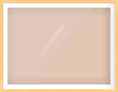 Oak Effect Flat Frame for 1200 × 900mm artwork, with Smooth White Single Mount