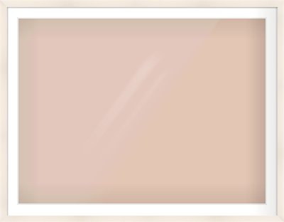 White Flat Frame for 1200 × 900mm artwork, with Smooth White Single Mount