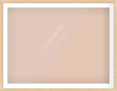 Oak Effect Flat Frame for 1200 × 900mm artwork, with Smooth White Single Mount