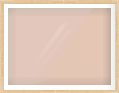 Oak Effect Flat Frame for 1200 × 900mm artwork, with Smooth White Single Mount