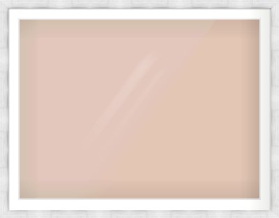 Silver Foil Flat Frame for 1200 × 900mm artwork, with Smooth White Single Mount