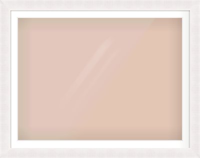 Rough Cut Effect Flat Frame for 1200 × 900mm artwork, with Smooth White Single Mount