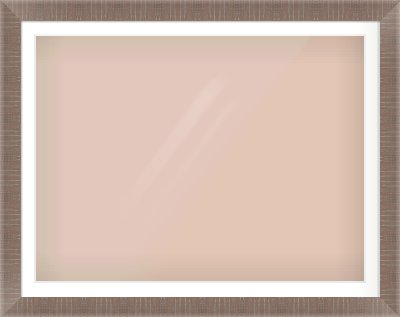 Rough Cut Effect Flat Frame for 1200 × 900mm artwork, with Smooth White Single Mount