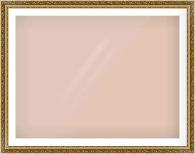 Gold Spoon Frame for 1200 × 900mm artwork, with Smooth White Single Mount