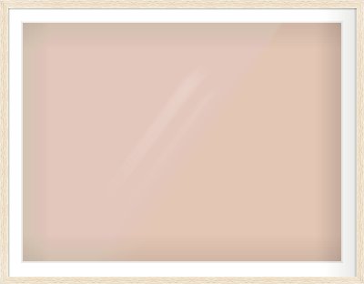 Ivory Flat Frame for 1200 × 900mm artwork, with Smooth White Single Mount