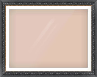 Black Reverse Frame for 120 × 90cm artwork, with Smooth White Single Mount