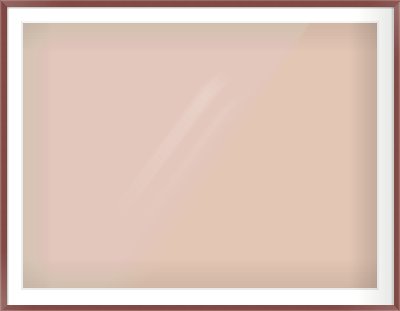 Maroon Paint Flat Frame for 48 × 36in artwork, with Smooth White Single Mount