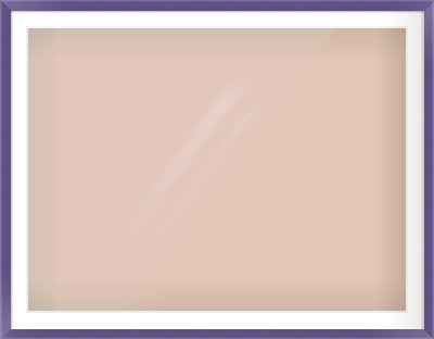Purple Paint Flat Frame for 48 × 36in artwork, with Smooth White Single Mount