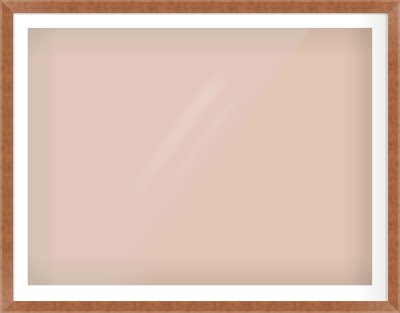 Bronze Flat Frame for 48 × 36in artwork, with Smooth White Single Mount