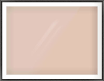 Black Cushion Frame for 48 × 36in artwork, with Smooth White Single Mount