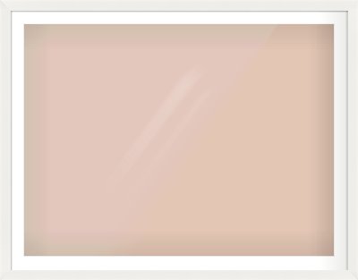 White Flat Frame for 48 × 36in artwork, with Smooth White Single Mount