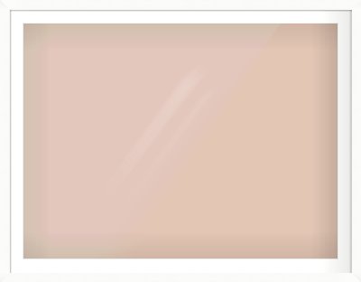White Bevel Frame for 48 × 36in artwork, with Smooth White Single Mount