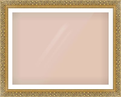 Gold Reverse Frame for 48 × 36in artwork, with Smooth White Single Mount
