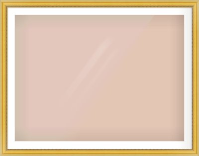 Gold Spoon Frame for 48 × 36in artwork, with Smooth White Single Mount