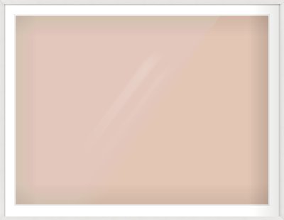 White Flat Frame for 48 × 36in artwork, with Smooth White Single Mount