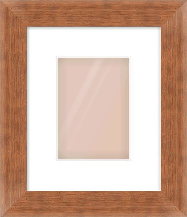 Bronze Flat Frame for 5 × 7in artwork, with Smooth White Single Mount