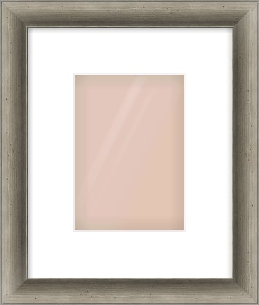 Silver Spoon Frame for 5 × 7in artwork, with Smooth White Single Mount