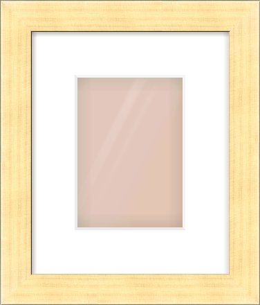 Gold Face, Black Sides Flat Frame for 5 × 7in artwork, with Smooth White Single Mount