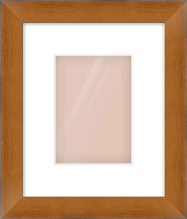Brushed Bronze with Black Sides Flat Frame for 5 × 7in artwork, with Smooth White Single Mount