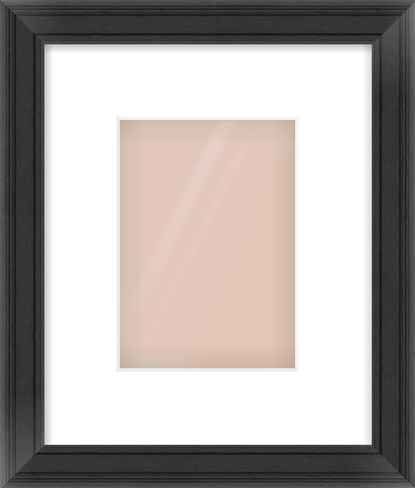 Black Scoop Frame for 5 × 7in artwork, with Smooth White Single Mount
