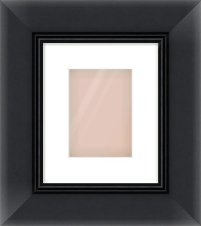 Black Reverse Frame for 13 × 18cm artwork, with Smooth White Single Mount