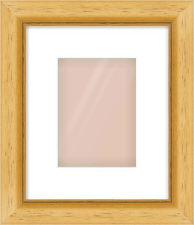 Natural Wood Reverse Frame for 13 × 18cm artwork, with Smooth White Single Mount