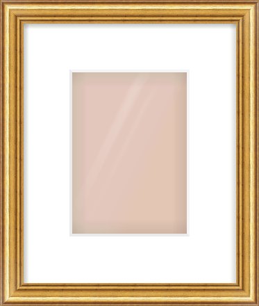Gold Dome Frame for 13 × 18cm artwork, with Smooth White Single Mount