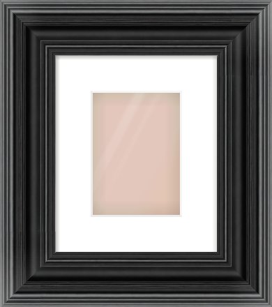 Black Spoon Frame for 13 × 18cm artwork, with Smooth White Single Mount