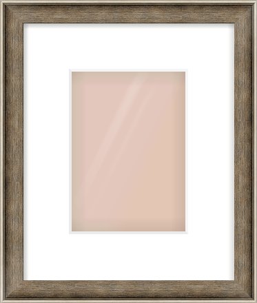 Silver Scoop Frame for 13 × 18cm artwork, with Smooth White Single Mount