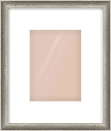 Silver Cushion Frame for 13 × 18cm artwork, with Smooth White Single Mount