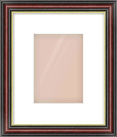 Brown Reverse Frame for 13 × 18cm artwork, with Smooth White Single Mount