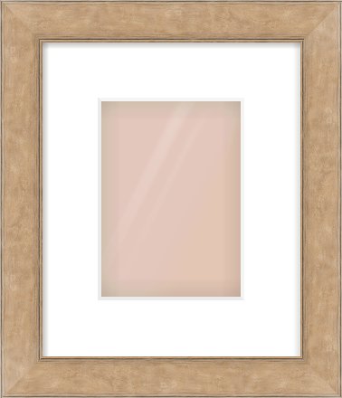 Bronze Flat Frame for 13 × 18cm artwork, with Smooth White Single Mount