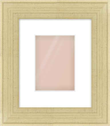 Silver Flat Frame for 13 × 18cm artwork, with Smooth White Single Mount