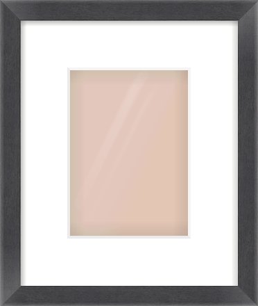Black Flat Frame for 13 × 18cm artwork, with Smooth White Single Mount