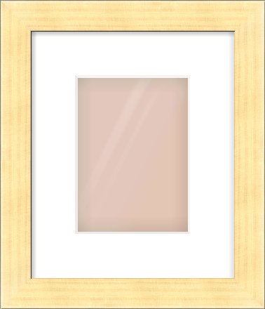 Gold Face, Black Sides Flat Frame for 13 × 18cm artwork, with Smooth White Single Mount