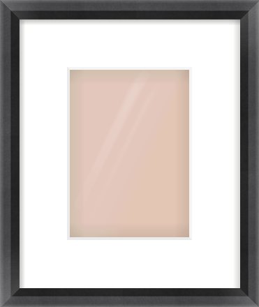 Black Angle Frame for 13 × 18cm artwork, with Smooth White Single Mount